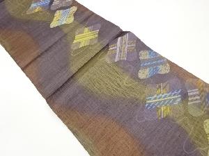 すくい織糸巻き板模様織出し袋帯